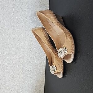Antonio Melani Estah peeptoe wedges.